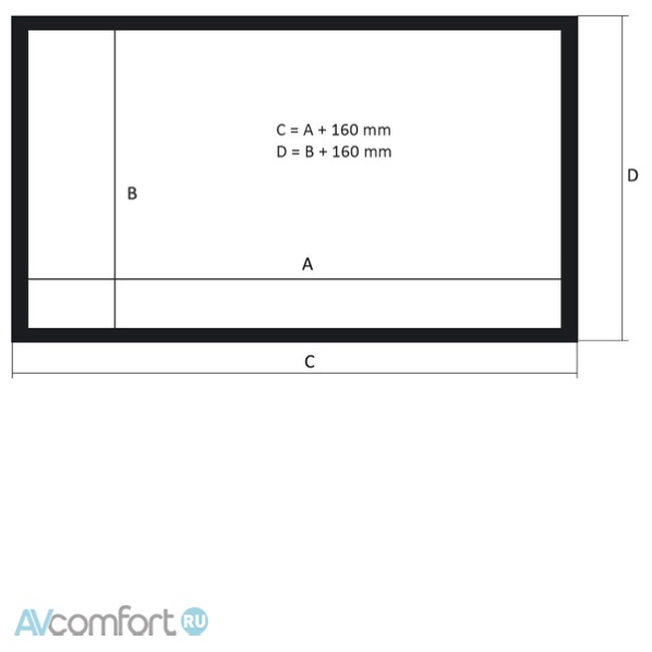 Kauber Frame Velvet Cinema 172&quot; 214x380 Woven 16:9
