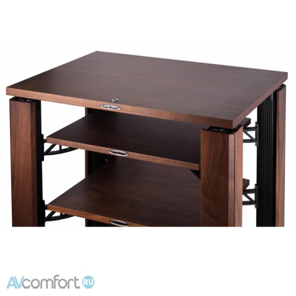 Solid Tech Hybrid Wood Turntable Shelf Walnut