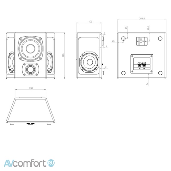 MK Sound M40T Tripole White Pair