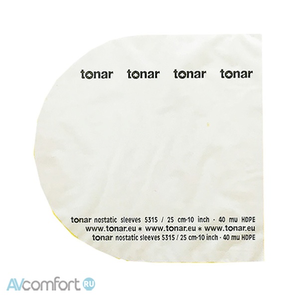AVComfort, Tonar LP–10 Inch Nostatic Inner Sleeves 40 MU (50 Pcs./Pack) (5315)