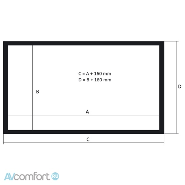 KAUBER Frame Velvet 163" 162x380 PCTR 2.35:1