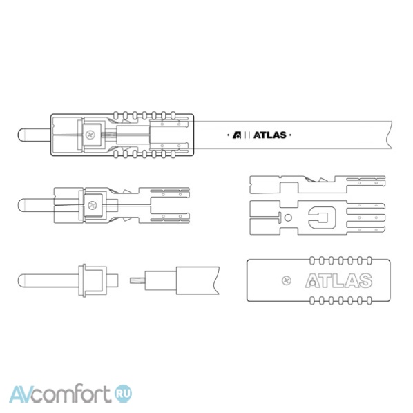 ATLAS CABLES Equator Achromatic RCA Subwoofer, 2 м