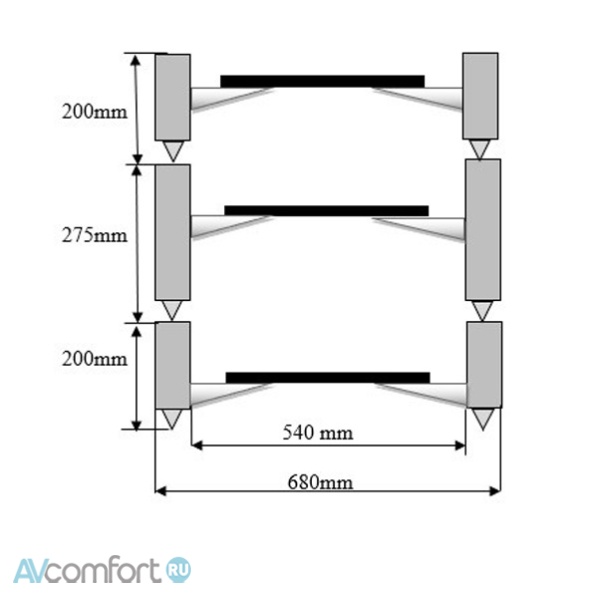 Solid Tech Hybryd 3 (200х200х350mm) Black/Concrete