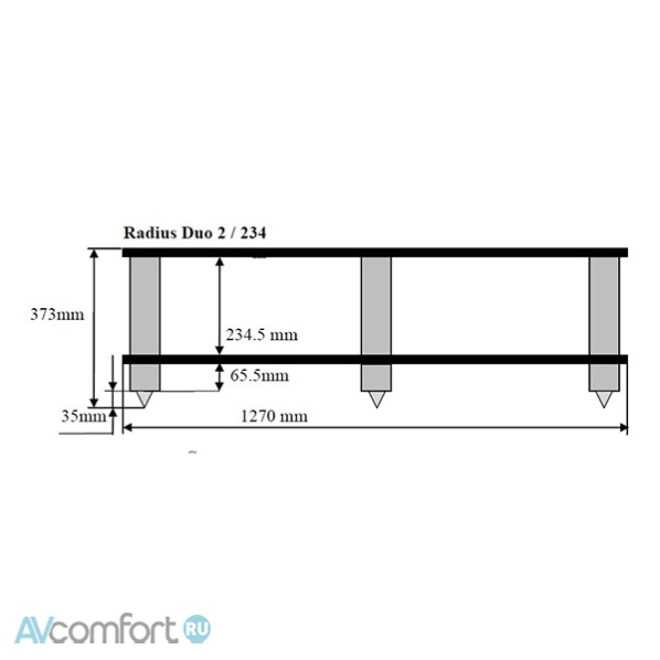 Solid Tech Radius Duo 2 black corner-pillars Birch