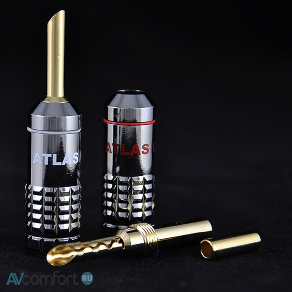 Atlas Cables Metal Z plug Screw Red