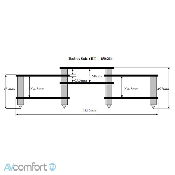Solid Tech Radius Solo 6 HT black corner-pillars Mocca
