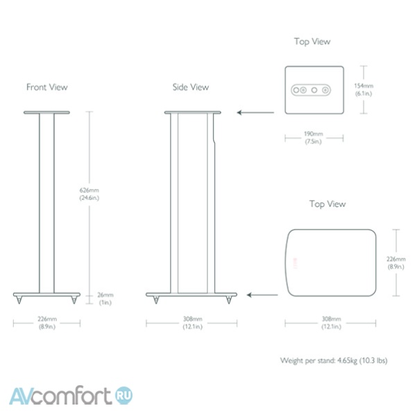 KEF Performance Speaker Stand White SP3989AA