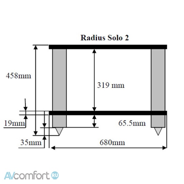 Solid Tech Radius Solo 2  black corner-pillars Mocca