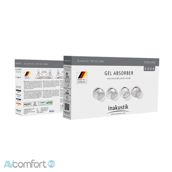 Inakustik Exzellenz Gel Absorber, 4 Set, Steel (008560)