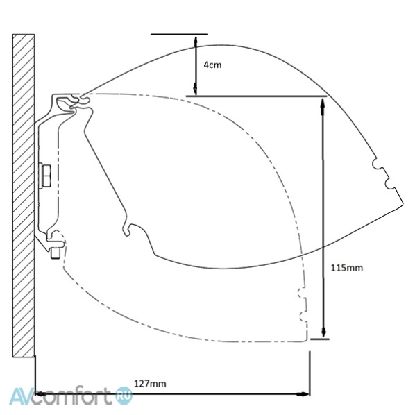 Kauber Red Label Tensioned - BT 104&quot; 129x230 дроп 50 см. Microperforated 16:9