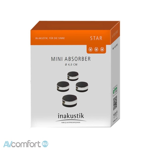 Inakustik Star Mini Absorber, 4 pcs, Black (008508)