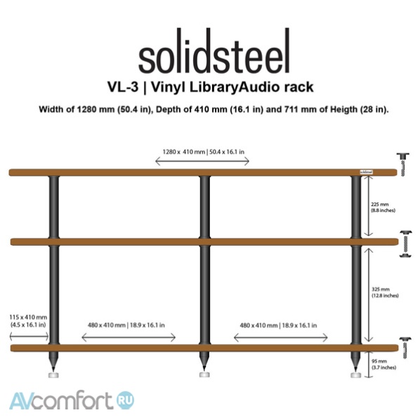 Solidsteel VL-3 White/Walnut