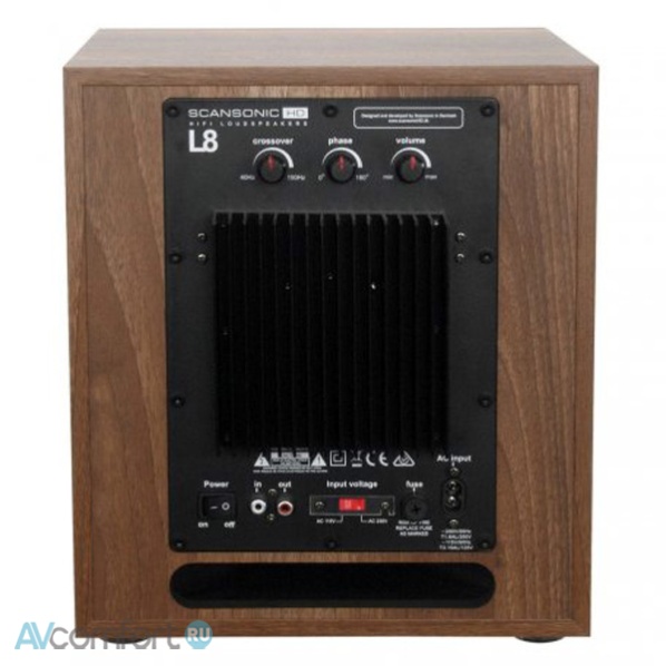 SCANSONIC HD L8 Active Subwoofer Black