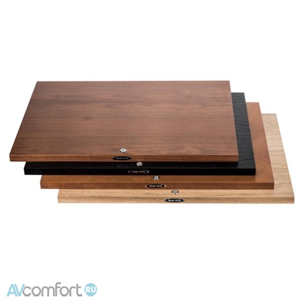 Solid Tech Hybrid Wood Turntable Shelf Walnut